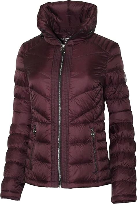 michael kors eggplant jacket large|Michael Kors Womens Eggplant Packable Down Jacket Size .